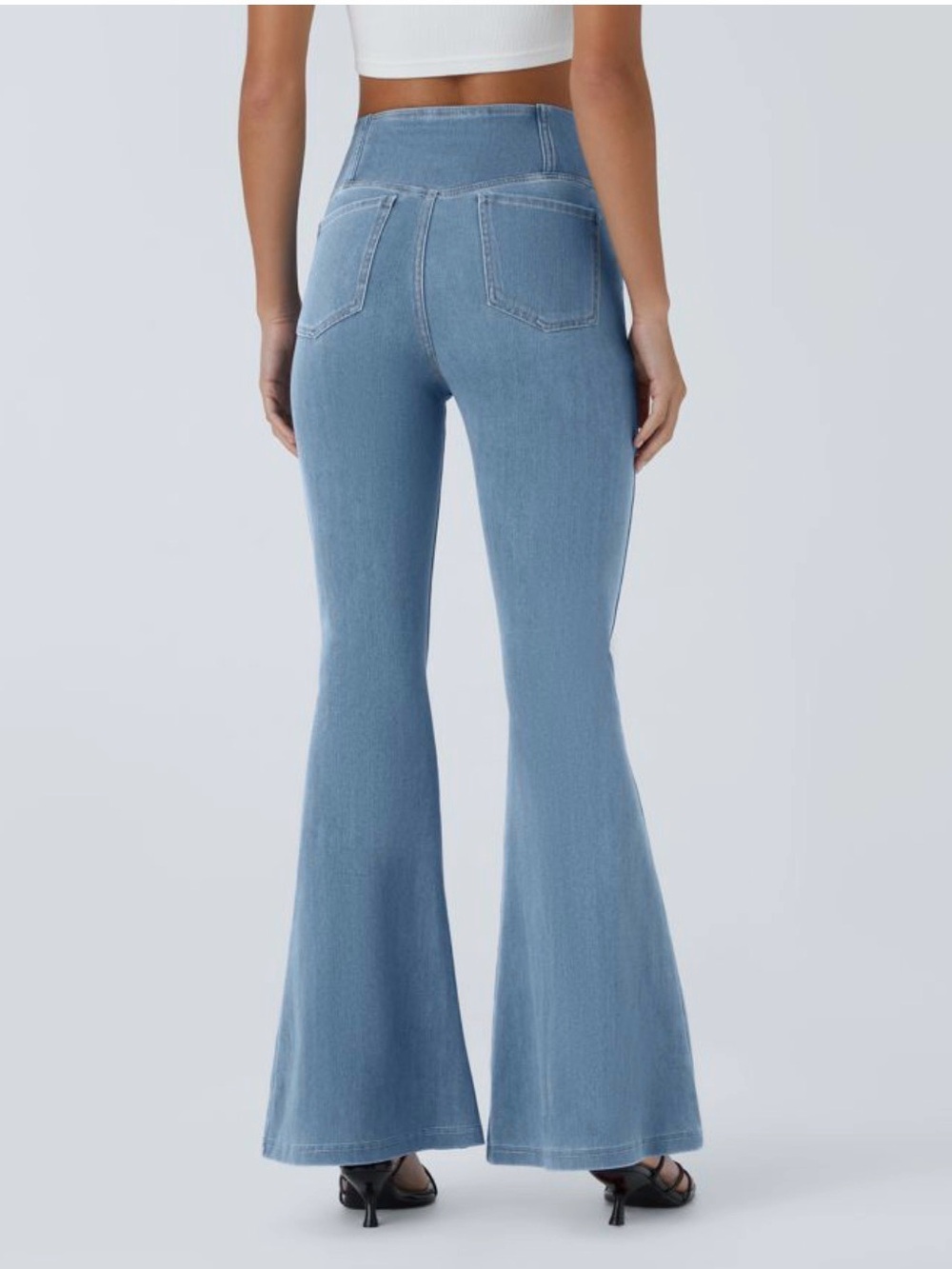 Halara Flex High Waisted Crossover Pocket InstantCool Washed Casual Jeans M 8/10 - Picture 2 of 16
